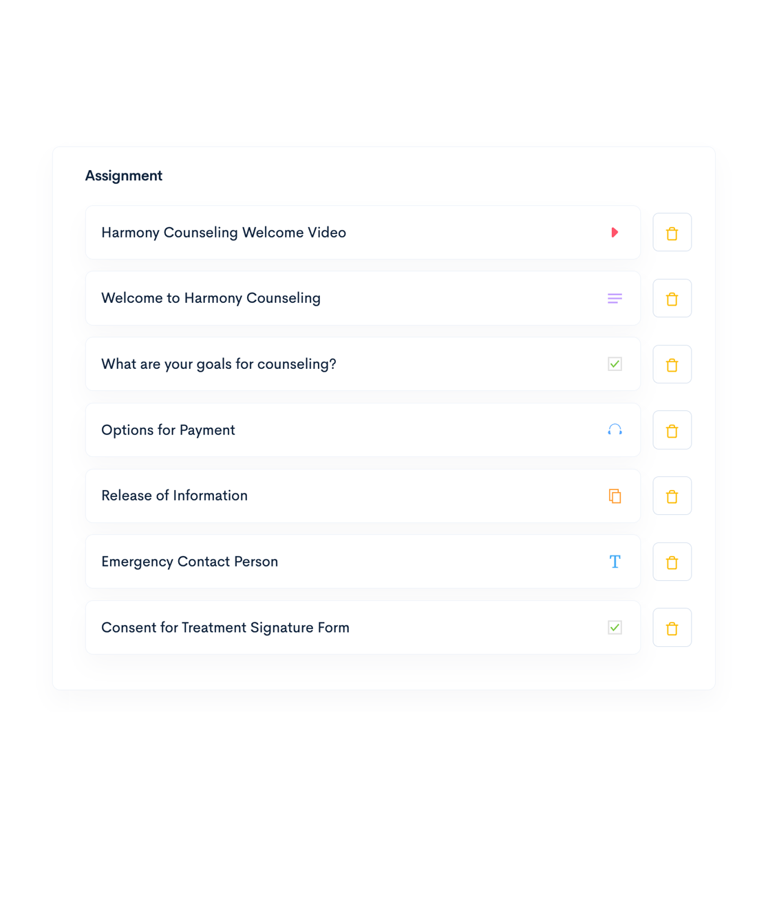 easily re-order custom assignments
